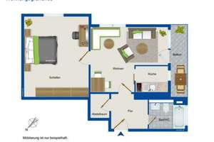 Helle und ruhige 2-Raum-Wohnung mit sonnigem Südbalkon nahe Altstadt & Uni – Hohe Straße 67, 1187 Plauen (Stadtteil), Dresden – Vorschaubild 7
