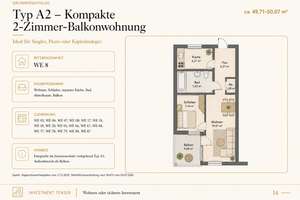 2-Zimmer-Balkonwohnung in Wittlaer – ca. 49,7 m² als solide Kapitalanlage – Die vollständige Adresse der Immobilie erhältst du vom Anbieter., 40489 Wittlaer, Düsseldorf – Vorschaubild 10
