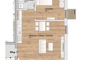 Helle & Stilvolle 2-Zimmer Wohnung mit Balkon - Einzelperson mit Hund bevorzugt. – Hatzfelder Weg 16d, 81476 Forstenried, München – Vorschaubild 1