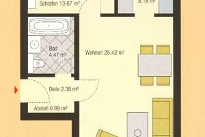 DI - gemütliche 2-Zimmer-Wohnung mit Balkon im 2. OG – Am Upstall 1, 14476 Fahrland, Potsdam – Vorschaubild 9