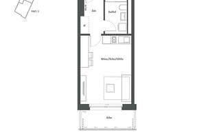 Modernes 1-Zi.-Apartment mit Duschbad und Südbalkon – 81735 Waldtrudering, München – Vorschaubild 4
