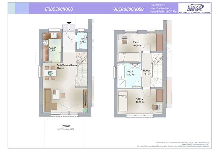 Erd - und Obergeschoss