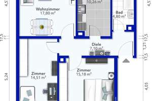 Charmante 3-ZKB mit Balkon, Loggia und PKW-Stellplatz in ruhiger Nachbarschaft! – Die vollständige Adresse der Immobilie erhältst du vom Anbieter., 68309 Käfertal, Mannheim – Vorschaubild 12