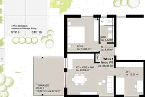 KERNSTADT * MODERNE 3-ZI. GARTEN-WHG * inkl. EBK,  TERRASSE,  BADEWANNE, TIEFGARAGE, AUFZUG uvm. – Grillparzerweg 17, 74074 Heilbronn, Heilbronn – Vorschaubild 14