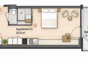 Modernes Design-Apartment mit Balkon, Stellplatz & Aufzug – provisionsfrei direkt vom Eigentümer – Wittelsbacher Allee 3, 82140 Olching – Vorschaubild 6