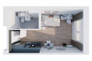 Helle 1-Zimmer (All-in) Wohnung in Ludwigshafen-Süd / Fully Furnished Single Apartment for Students