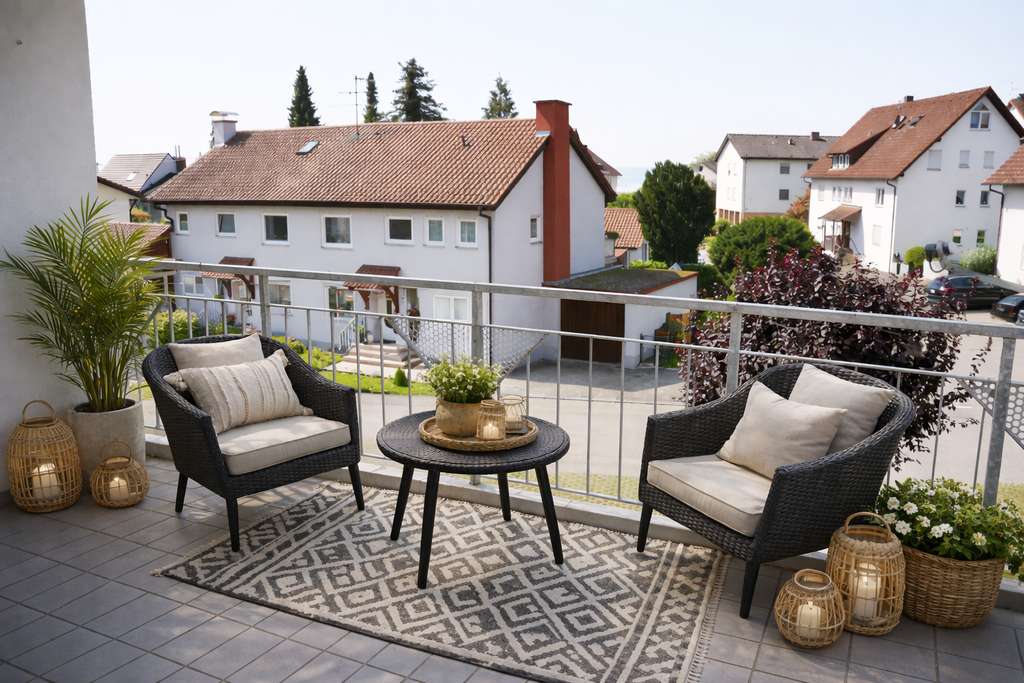 Immobilie in Stetten - Geräumige Wohnung mit Option auf ein 4. Zimmer in ruhiger Lage mit Teilseeblick - Bild 2