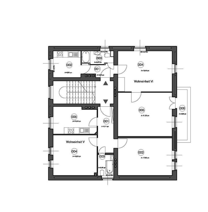 Grundrissskizze 1. Obergeschos