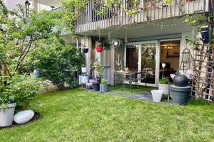 Gartenidylle mitten in der Stadt: 
3 Zimmer mit Küche, Aufzug und Tiefgarage