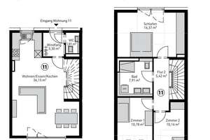 Preisgünstig! 4 Zimmer -Maisonette. Erstbezug.  Besichtigung nach Vereinbarung. – Entenweg 20, 70437 Zazenhausen, Stuttgart – Vorschaubild 23