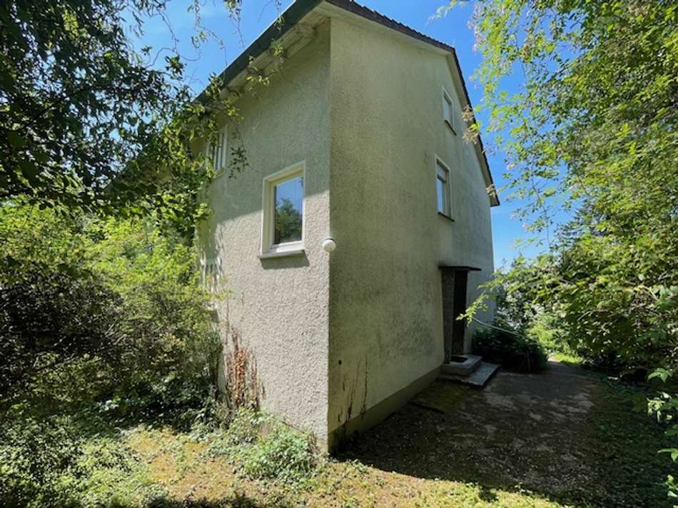 Seitenansicht mit Hauseingang