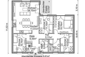 Statt 980 € Miete: Eigenes Haus mit 115 m² in Lehnin Mietkauf++ – Die vollständige Adresse der Immobilie erhältst du vom Anbieter., 14797 Kloster Lehnin – Vorschaubild 2