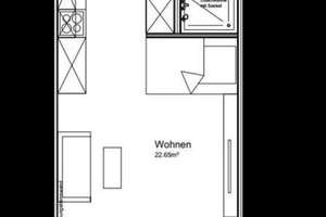 Studio (36 m²) mit Balkon & Aufzug in relativ neuem Gebäude – zentrale Lage in Darmstadt, ab 15.11.  – 64283 Mitte, Darmstadt – Vorschaubild 2