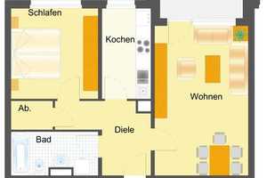 Schöner Wohnen in Reislingen S/W - 2-Zimmer-Wohnung im Erdgeschoss – Gerta-Overbeck-Ring 20, 38446 Wolfsburg – Vorschaubild 2