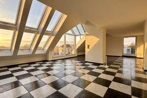 Großzügige Maisonette mit Rheinblick, Kamin und Terrasse