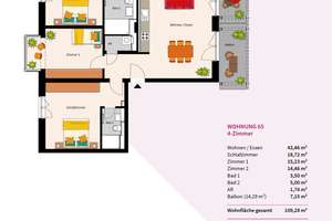 4-Zimmer-Neubauwohnung, barrierefrei – Die vollständige Adresse der Immobilie erhältst du vom Anbieter., 69126 Rohrbach, Heidelberg – Vorschaubild 3