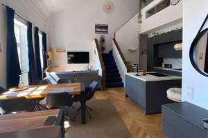 Moderne 120 m² Loft-Wohnung mit 20 m² Terrasse + Garage + Stellplatz