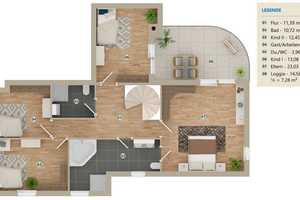Stilvolles "Haus im Haus" über drei Ebenen mit Südterrasse & Carport – Darmstadt-Dieburg (Kreis) – Vorschaubild 17