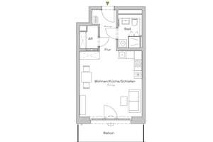 Ideal für Singles und Pendler: Stylisches 1-Zimmer-Apartment mit Einbauküche – Dösner Weg 6, 4103 Zentrum-Südost, Leipzig – Vorschaubild 7