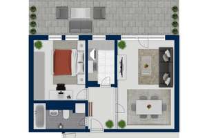 Rückzugsort direkt am Stadtwald: 2-Zimmer-Wohnung mit Südterrasse – Die vollständige Adresse der Immobilie erhältst du vom Anbieter., 50933 Braunsfeld, Köln – Vorschaubild 17