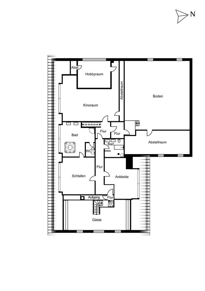 Obergeschoss Haupthaus