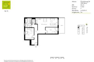 1. Monat mietfrei! Platz und Lebensqualität: 3-Zimmer-Wohnung mit Balkon! – Grünhofer Weg 34, 13581 Spandau (Ortsteil), Berlin – Vorschaubild 11