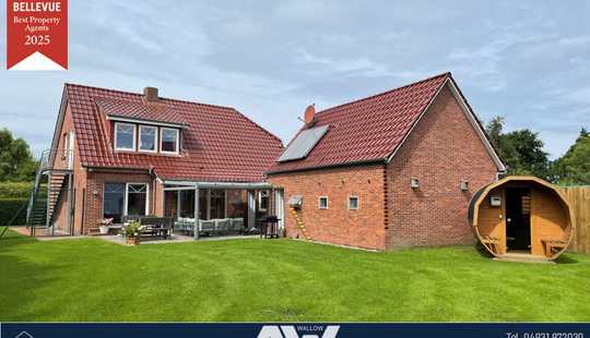 Bild von Top gepflegtes Wohnhaus mit ELW, Nebengebäude und Fasssauna im schönen Ostermarsch