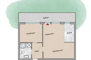 Gemütliche 2 Zimmer-Wohnung (abgewandt der Straße!) mit großem Balkon! – Die vollständige Adresse der Immobilie erhältst du vom Anbieter., 40229 Eller, Düsseldorf – Vorschaubild 15