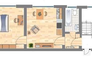 37,72m² Apartment vollmöbliert zum Wohnen und Wohlfühlen – 44263 Hörde (Ortsteil), Dortmund – Vorschaubild 9