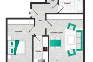 2-Raum-Wohnung in besonderer Lage mit TG-Stellplatz – Die vollständige Adresse der Immobilie erhältst du vom Anbieter., 1099 Radeberger Vorstadt, Dresden – Vorschaubild 5