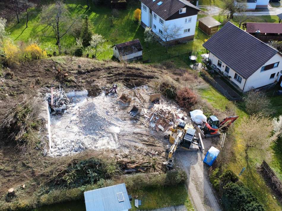 Draufsicht nach Abbruch