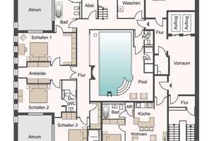 Luxuriöses Penthouse ca. 540m² Wohn-/Nutzflächefläche, Terrassen, Indoor-Pool direkt auf der Kö – 40212 Stadtmitte, Düsseldorf – Vorschaubild 19