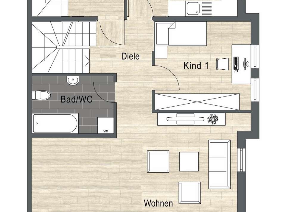 Dachgeschoss Grundriss