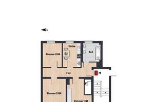 Großes Zimmer 17,47 m² mit Balkon innerhalb einer 3er-WG // 2.OG links – Robert-Koch-Platz 6, 38440 Stadtmitte (Ortsteil), Wolfsburg – Vorschaubild 10