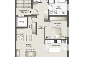 Prima Penthouse-/Maisonette mit Dachterrasse und Stellplatz – Die vollständige Adresse der Immobilie erhältst du vom Anbieter., 68159 Innenstadt/Jungbusch, Mannheim – Vorschaubild 9
