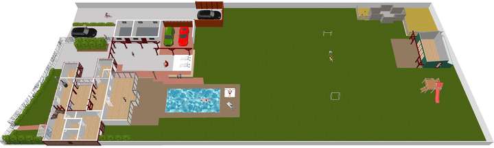 Grundriss EG. mit Grundstück