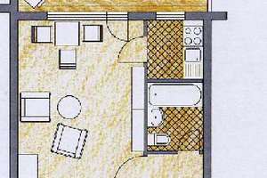 Charmante 1-Zimmer Wohnung im 14. OG mit Balkon  - Blick auf KADEWE – Lietzenburger Str. 1, 10789 Schöneberg, Berlin – Vorschaubild 6