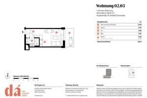 Urban wohnen oder investieren: 1-Zimmer-Wohnung mit Balkon – Die vollständige Adresse der Immobilie erhältst du vom Anbieter., 64283 Mitte, Darmstadt – Vorschaubild 5