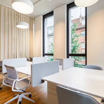 Werde Teil eines kollaborativen Coworking-Umfelds in Spaces Andreas Quartier