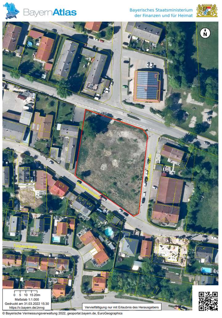 Luftbild mit Abgrenzung