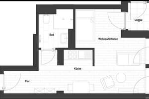 Sanierte 1-Zimmer Wohnung in Flingerns Herzstück (WE 2.05/9/13/17/21) | mit EBK und Loggia! – Lindenstraße 95, 40233 Flingern Nord, Düsseldorf – Vorschaubild 2