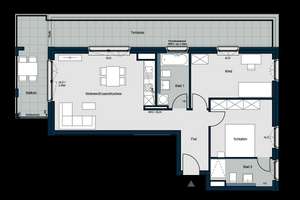Große 3-Zimmer-Neubauwohnung mit Terrasse und Balkon – Die vollständige Adresse der Immobilie erhältst du vom Anbieter., 81249 Lochhausen, München – Vorschaubild 35