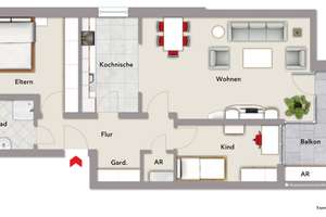 Vermietete 3-Zimmer Wohnung in Senne mit Tiefgaragenplatz – Die vollständige Adresse der Immobilie erhältst du vom Anbieter., 33659 Senne, Bielefeld – Vorschaubild 21