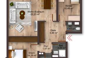 Ankommen & wohlfühlen: 3-Zimmer-Wohnung mit Südbalkon in ruhiger Parklage – Die vollständige Adresse der Immobilie erhältst du vom Anbieter., 38120 Weststadt, Braunschweig – Vorschaubild 26