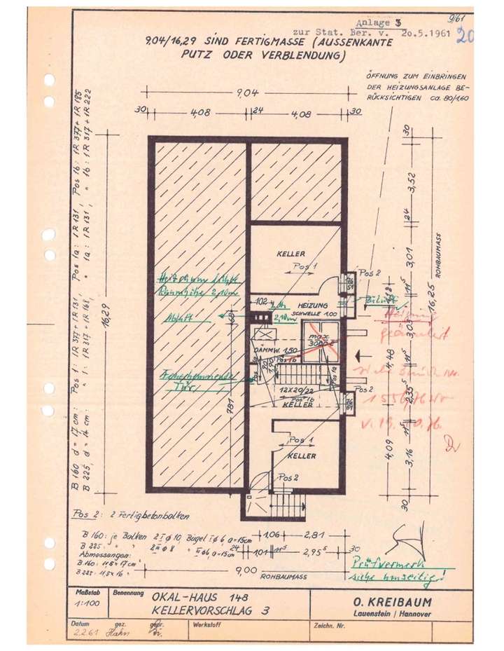 Grundriss Teilkeller