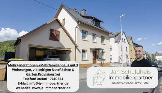 Bild von Mehrgenerationen-/Mehrfamilienhaus mit 3 Wohnungen, vielseitigen Nutzflächen & Garten Provisionsfrei