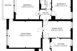 Gut aufgeteilte 62 m² Wohnung in Leverkusen-Wiesdorf zu vermieten: 6 Räume, Einbauküche & top gesich – 51373 Wiesdorf, Leverkusen – Vorschaubild 2