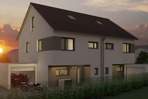 DHH  - NEUBAU - Wohnen in sonniger, bevorzugter  Lage! IDEAL für Familien! Effizienzhaus 55! – St. Wendelgasse 25, 87656 Germaringen – Vorschaubild 2