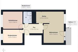 3-Zimmer im 1.OG mit Balkon und Dusche – Friederikenstr. 28, 6844 Innerstädtischer Bereich Nord, Dessau-Roßlau – Vorschaubild 2