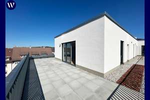 Schöner Wohnen im Neubau mit Dachterrasse, hellem Wohnbereich, Einbauküche, 2 Bäder, Abstellraum